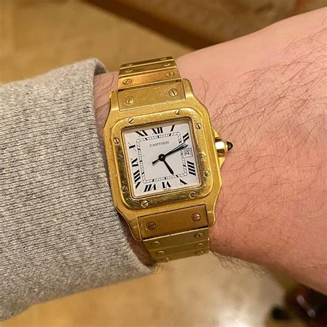 cartier gold santos|cartier santos watch price list.